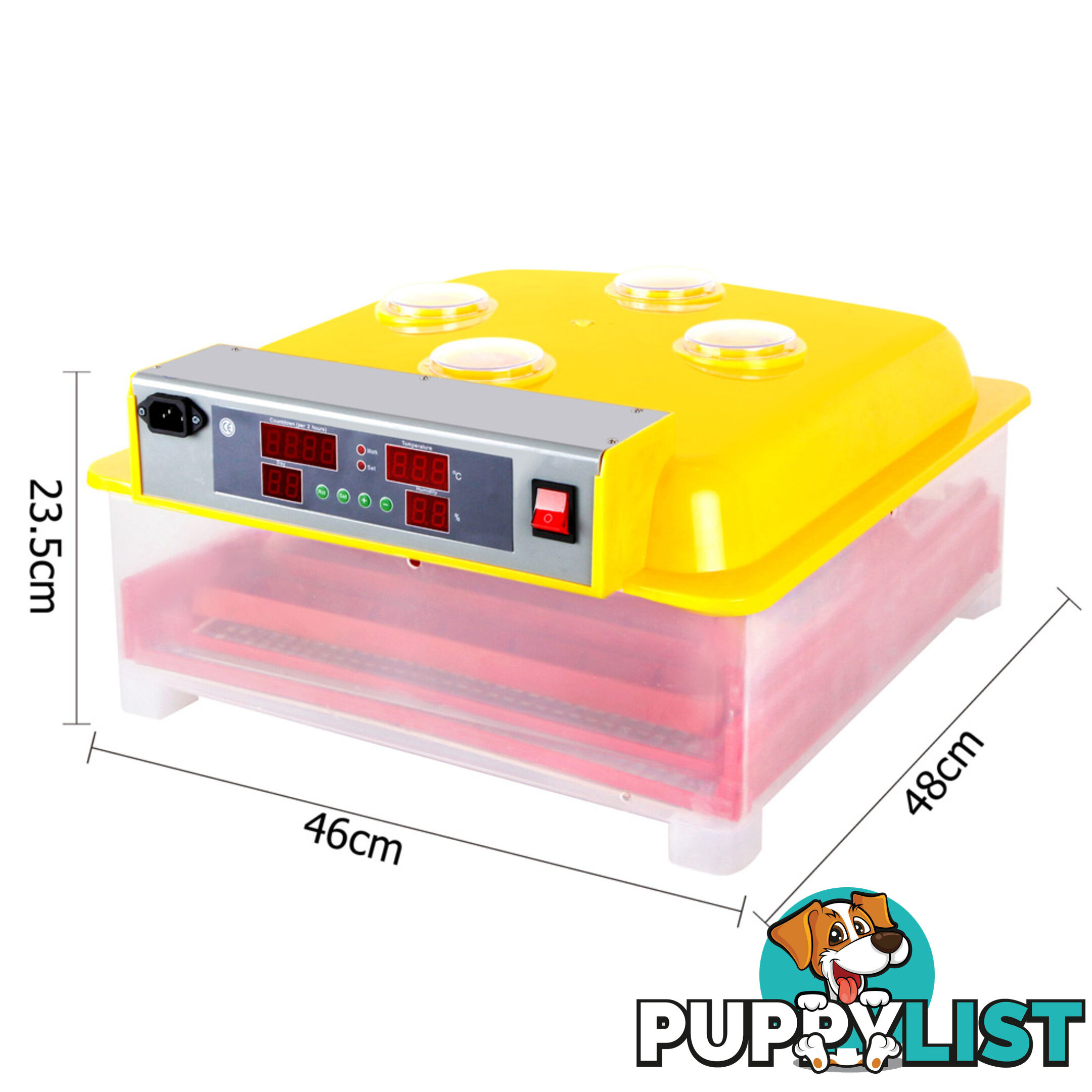 Automatic 60 Egg Incubator Yellow