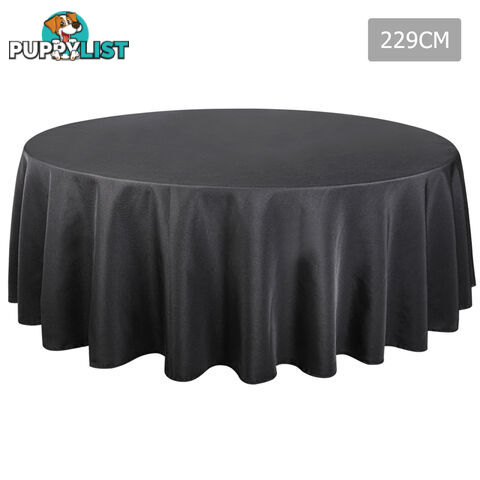 4 Pcs Wedding Table Cloth Round 229cm Black