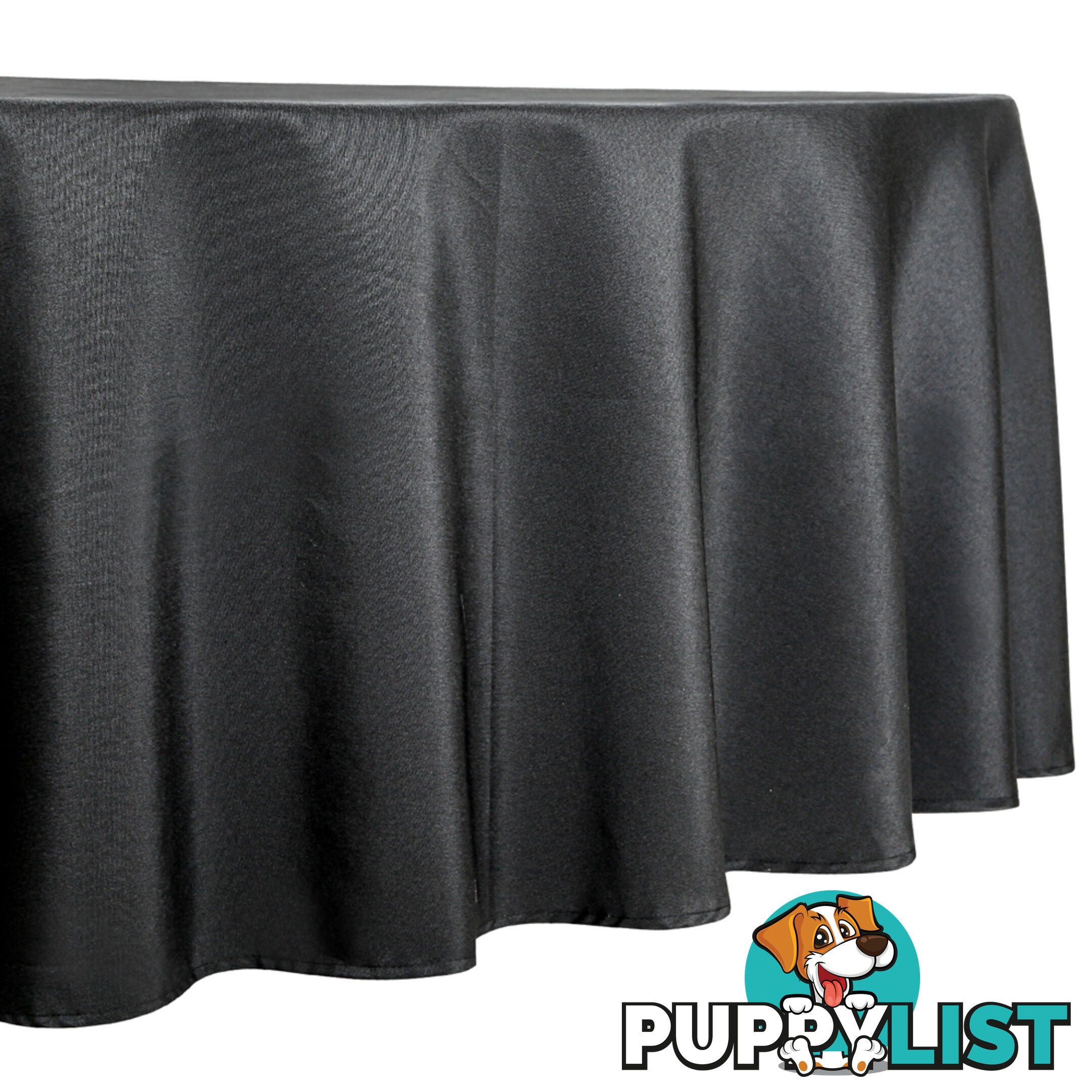 4 Pcs Wedding Table Cloth Round 229cm Black