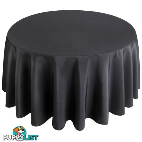 4 Pcs Wedding Table Cloth Round 229cm Black