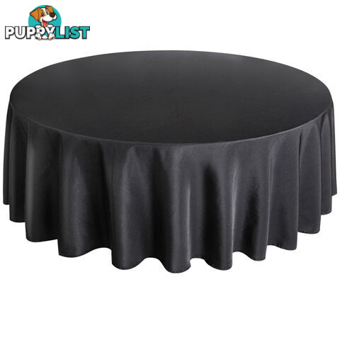 4 Pcs Wedding Table Cloth Round 229cm Black