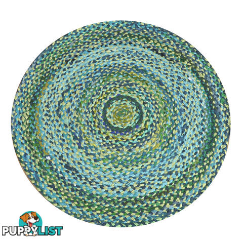 Cotton Green Rug Green 120x120cm