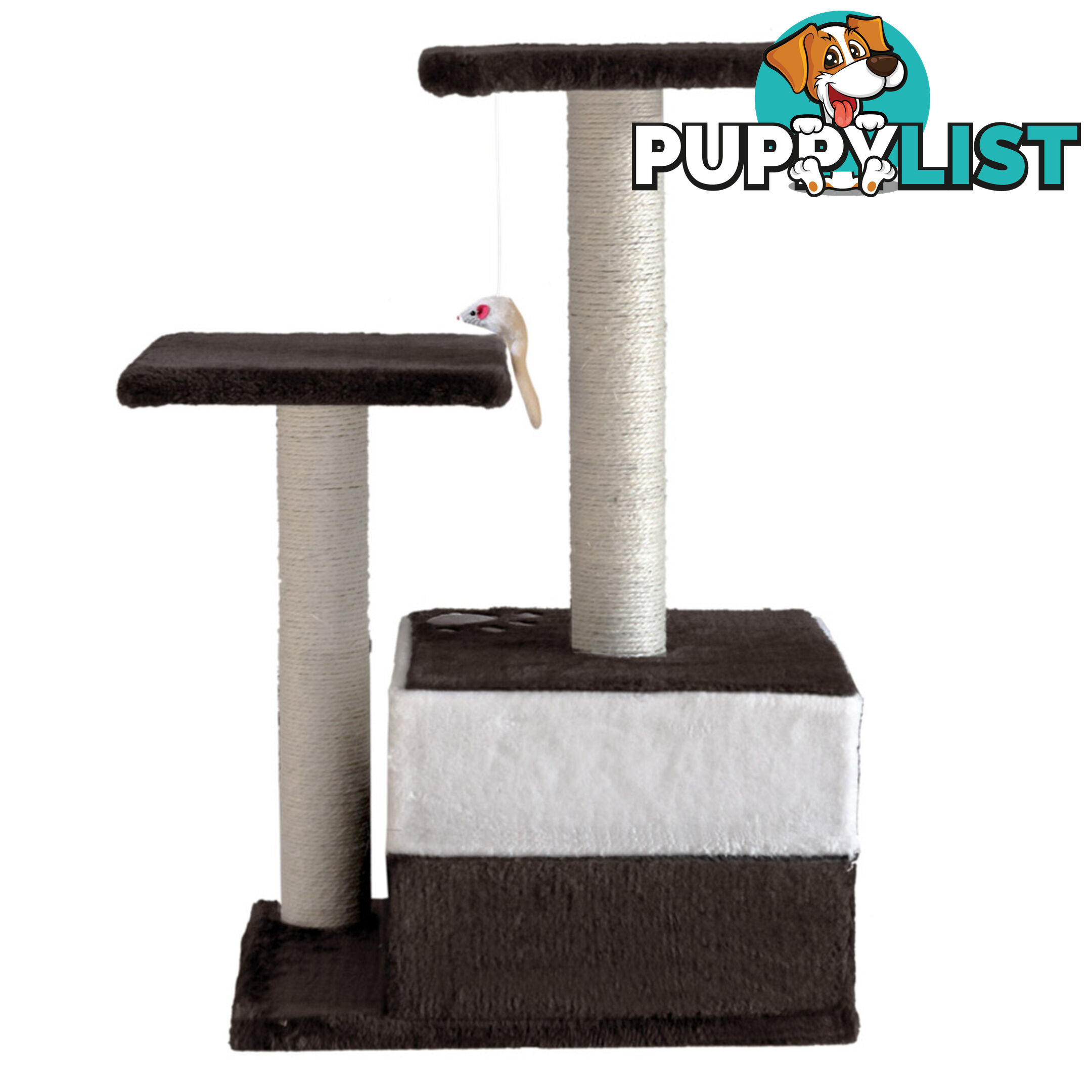 Cat Scratching Poles Post Furniture Tree 70cm White Dark Grey