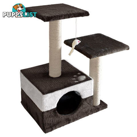 Cat Scratching Poles Post Furniture Tree 70cm White Dark Grey