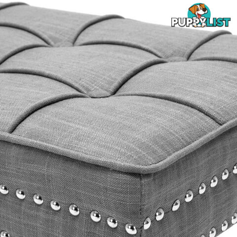 Seat Footstool Bench Stool - Grey