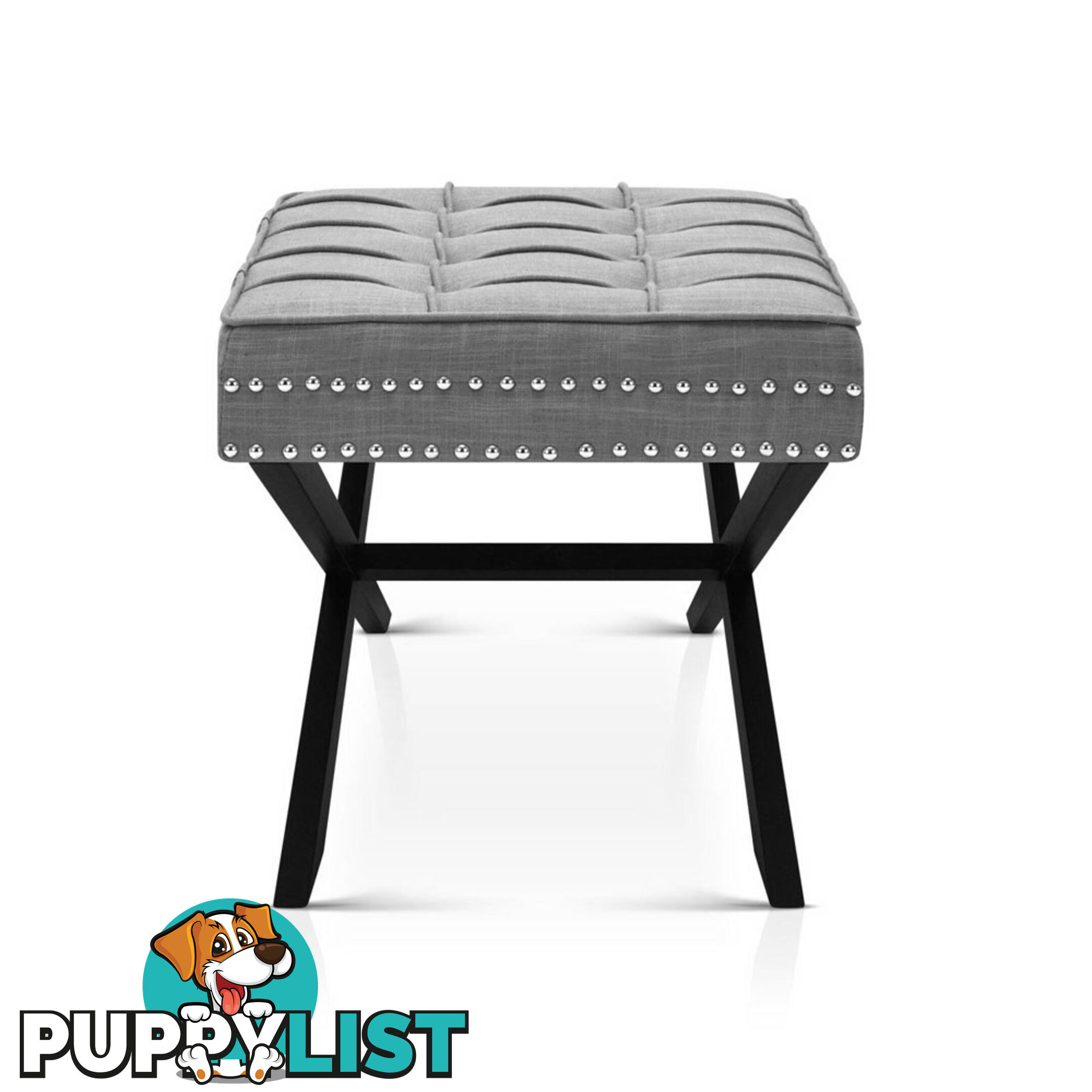 Seat Footstool Bench Stool - Grey