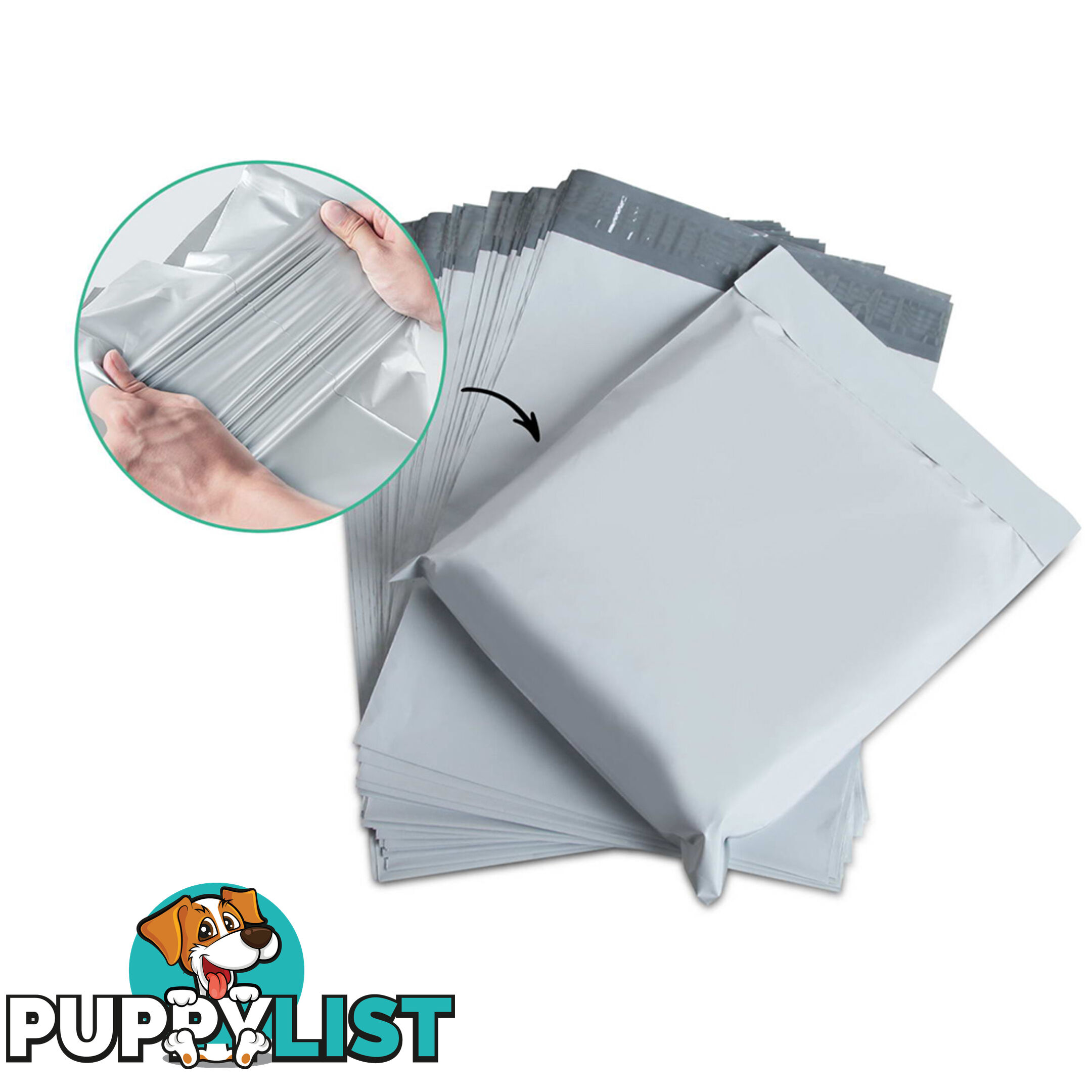 Set of 100 Poly Mailer Bags - 310 x 405mm