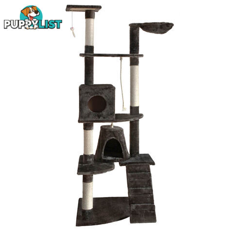 Cat Scratching Poles Post Furniture Tree 193cm Dark Grey