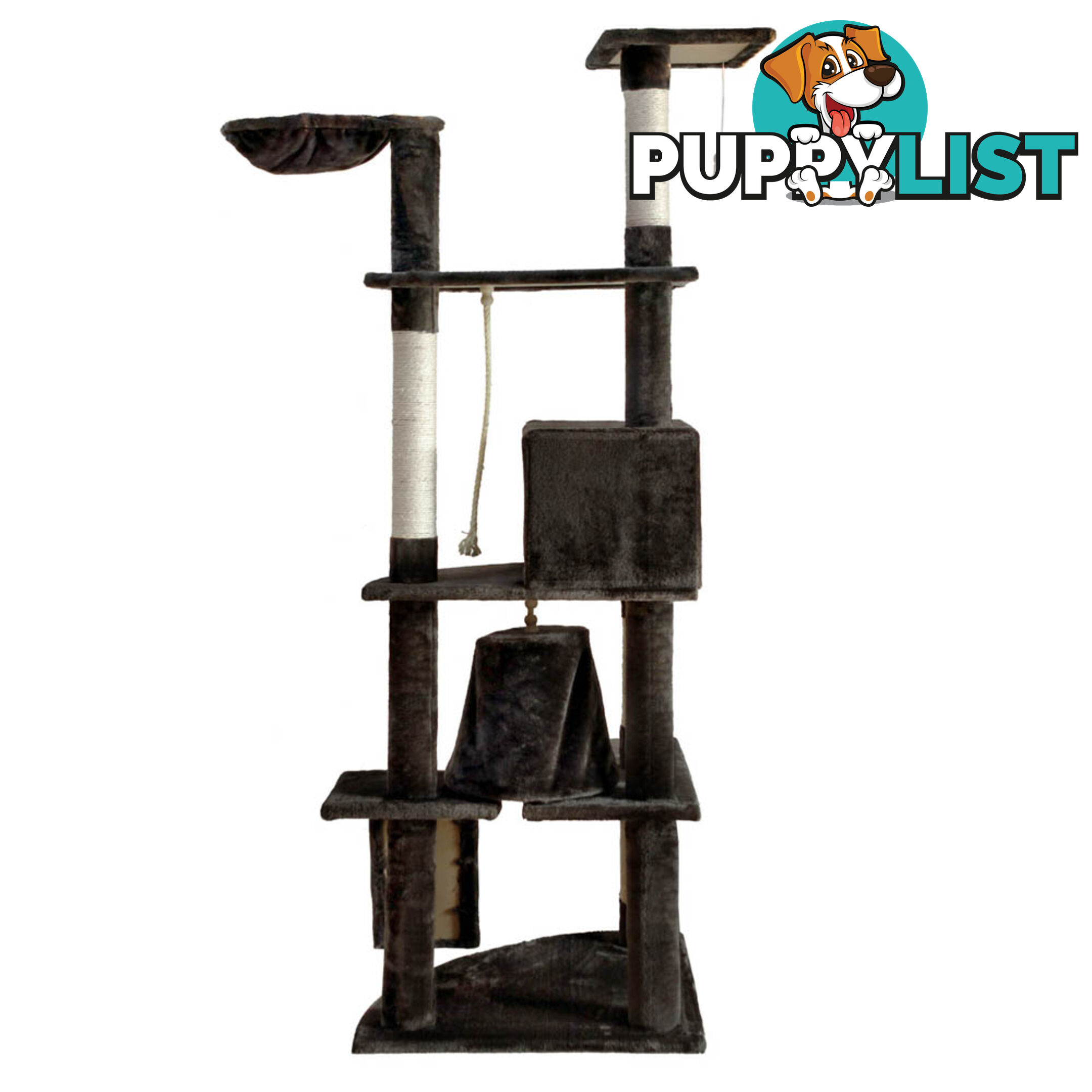 Cat Scratching Poles Post Furniture Tree 193cm Dark Grey