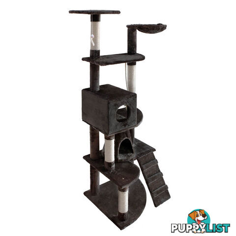 Cat Scratching Poles Post Furniture Tree 193cm Dark Grey