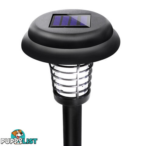 Set of 4 LED Solar Powered Bug Zapper Garden Light