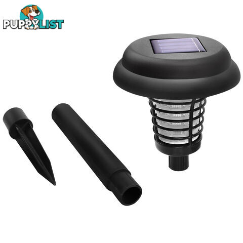 Set of 4 LED Solar Powered Bug Zapper Garden Light