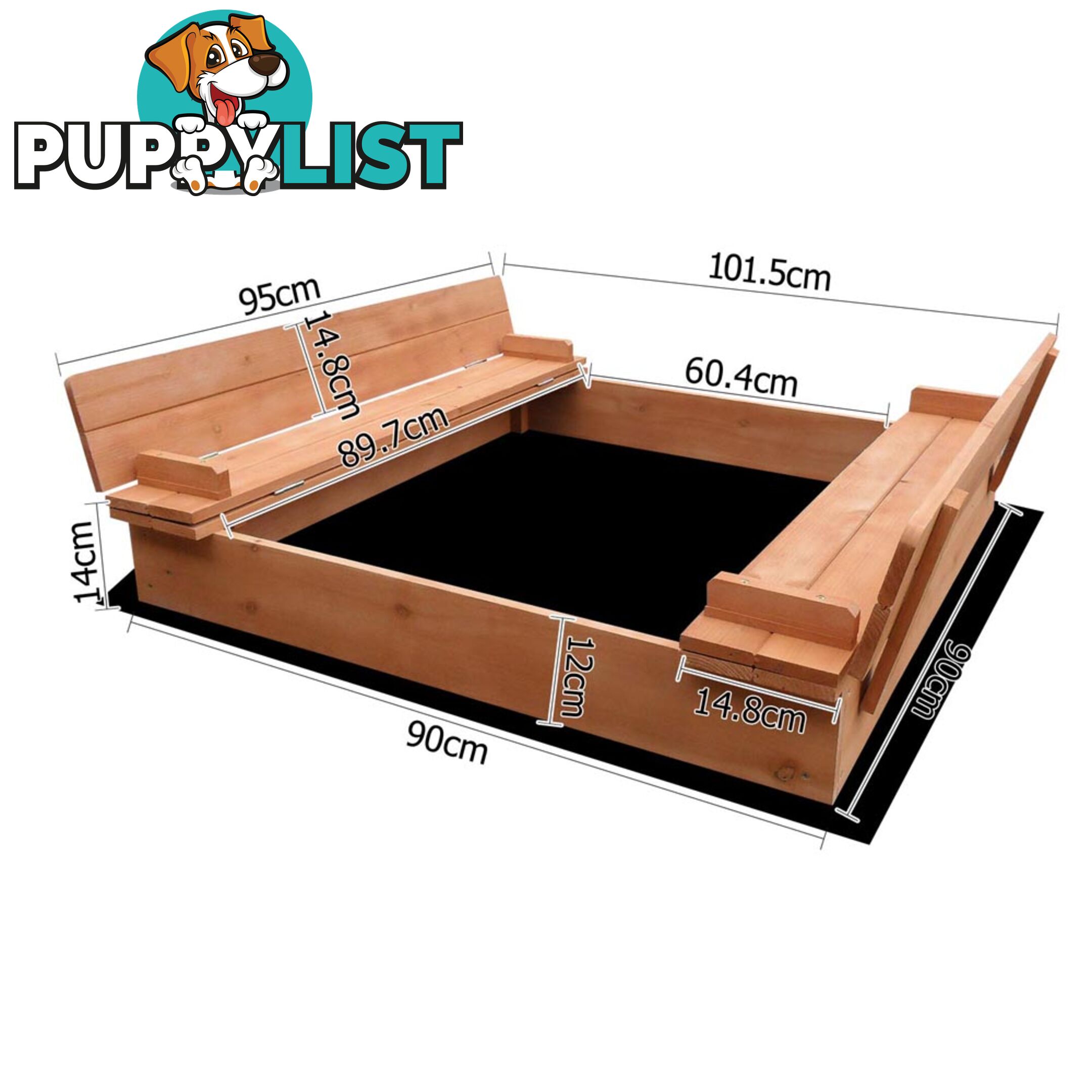 Children Square Sand Pit 95cm