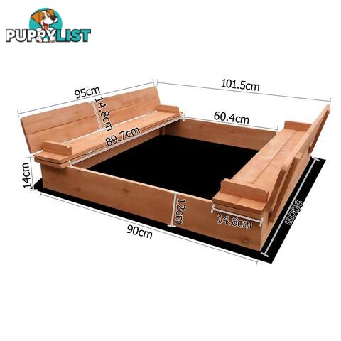 Children Square Sand Pit 95cm