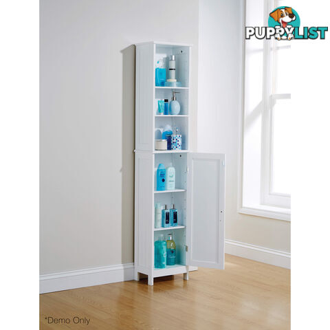 Grace Tall Cupboard in WHITE