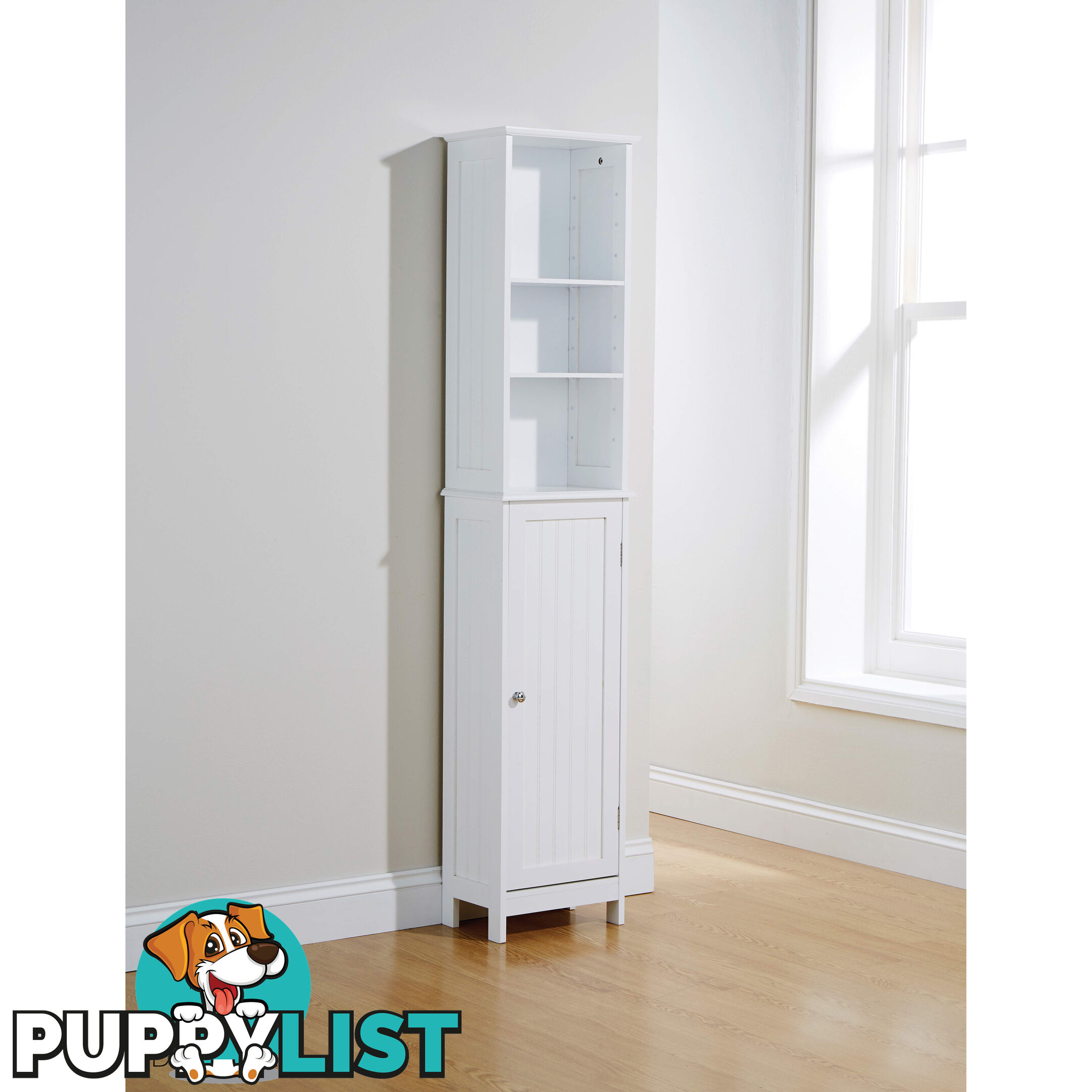 Grace Tall Cupboard in WHITE