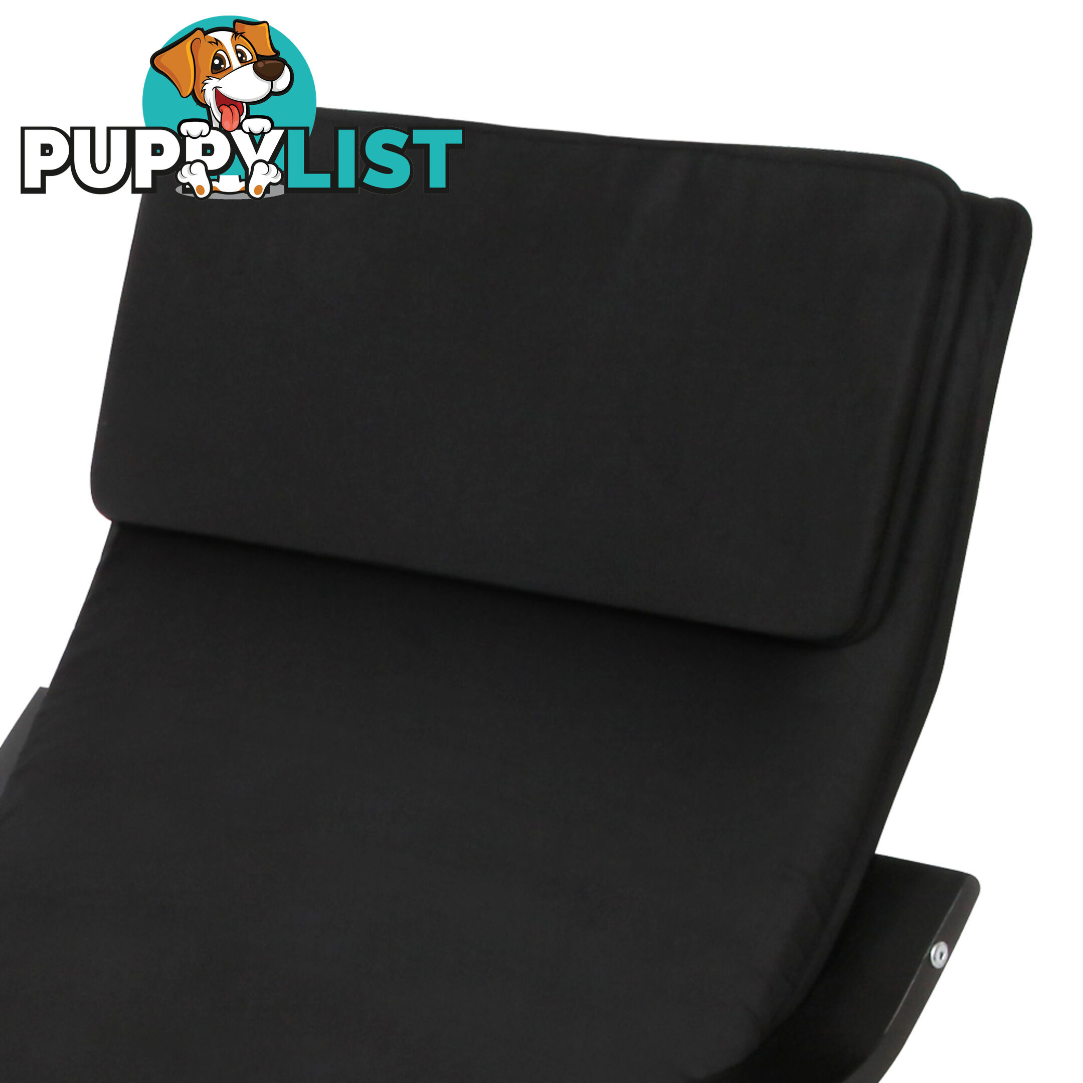 Birch Plywood Fabric Lounge Armchair - Black