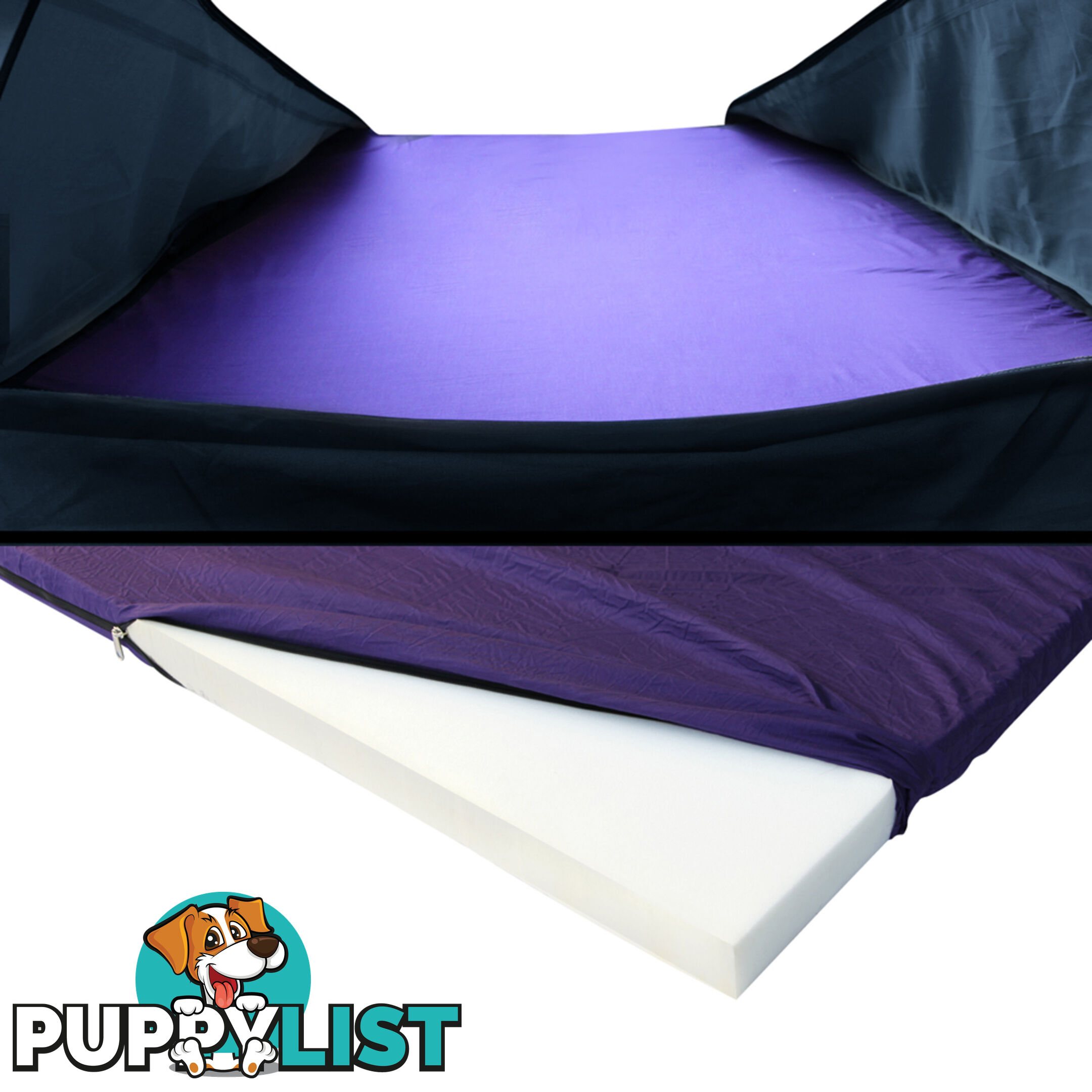 Double Canvas Camping Swag Tent Navy w/ Air Pillow