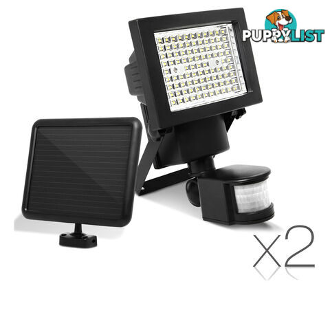 Set of 2  100 LED Solar Sensor Light