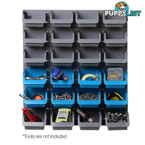 48 Piece Bin Wall Mounted Storage Rack