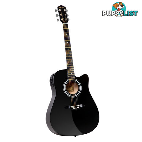 41" 5- Band EQ Electric Acoustic Guitar Full Size Black