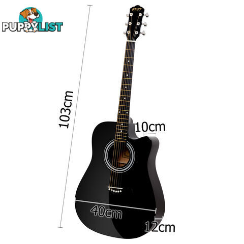 41" 5- Band EQ Electric Acoustic Guitar Full Size Black