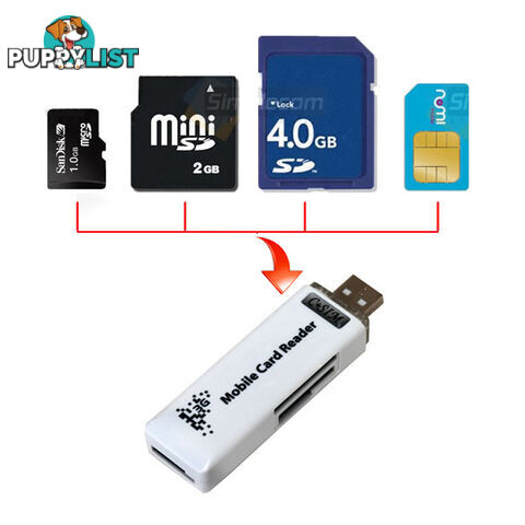 USB All-in-One Card Reader with MicroSD and 3G SIM Support