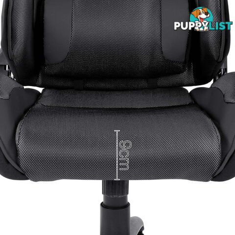 PU Leather & Mesh Reclining Office Desk Gaming Executive Chair - Black