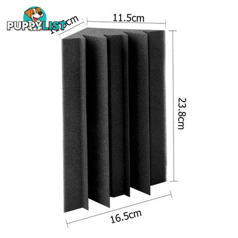 Set of 20 Studio Corner Bass Trap Acoustic Foam Black