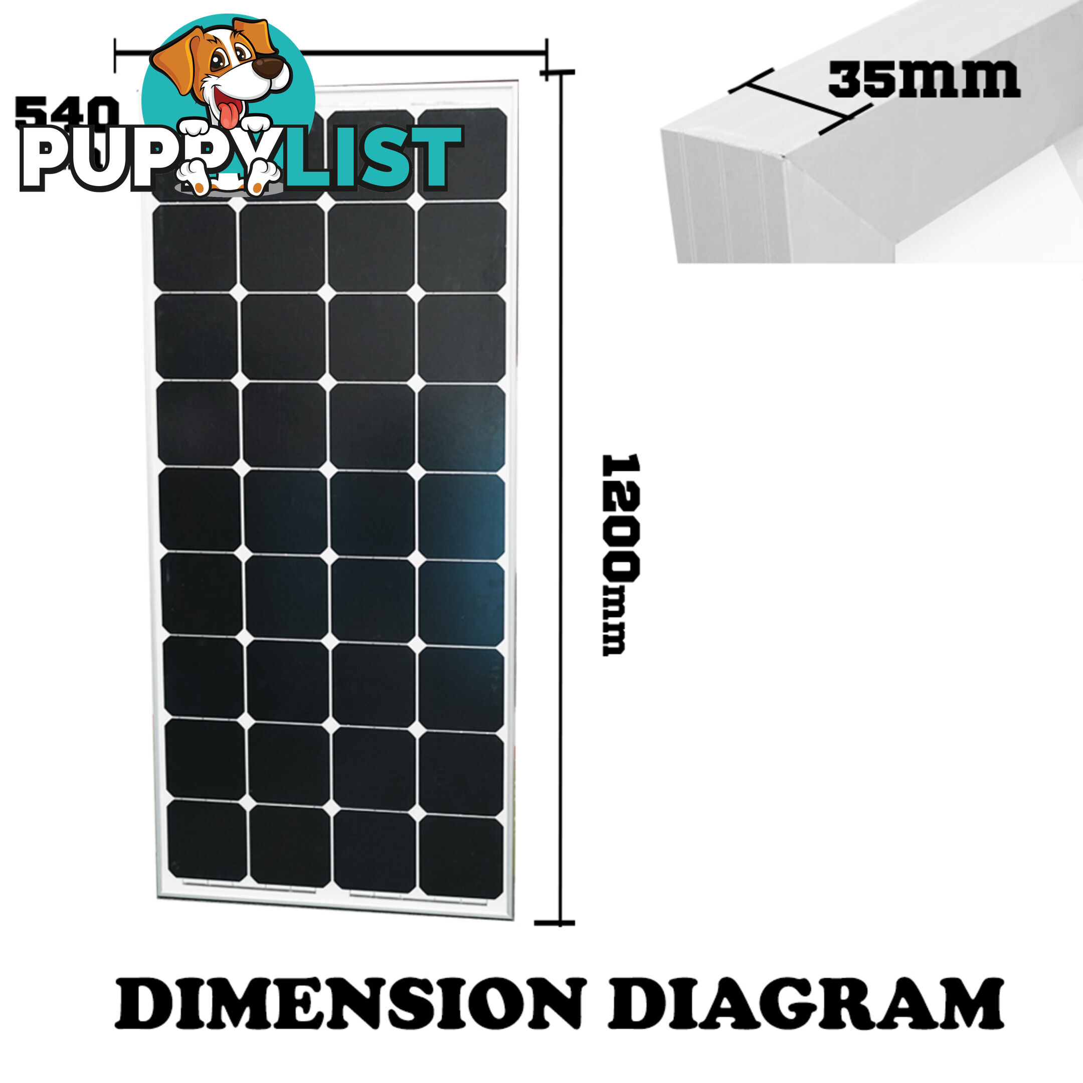 12V 130W Solar Panel Home Generator Camping Power Mono Charging Kit Battery PWM