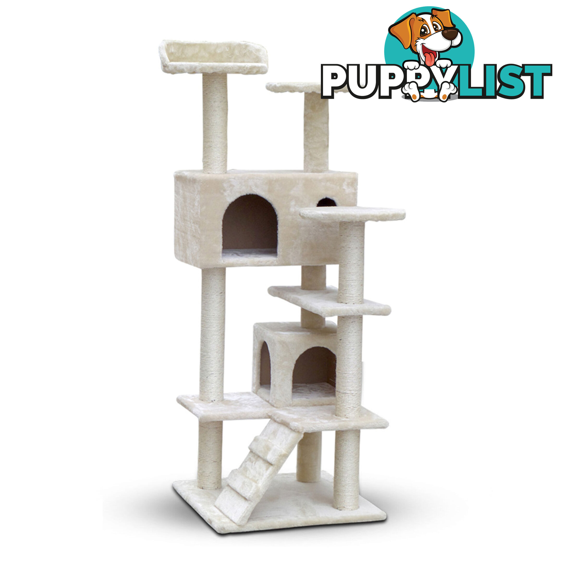 Cat Scratching Post  Tree House Condo 134cm Beige