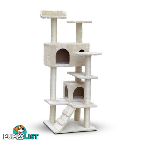 Cat Scratching Post  Tree House Condo 134cm Beige