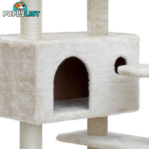 Cat Scratching Post  Tree House Condo 134cm Beige