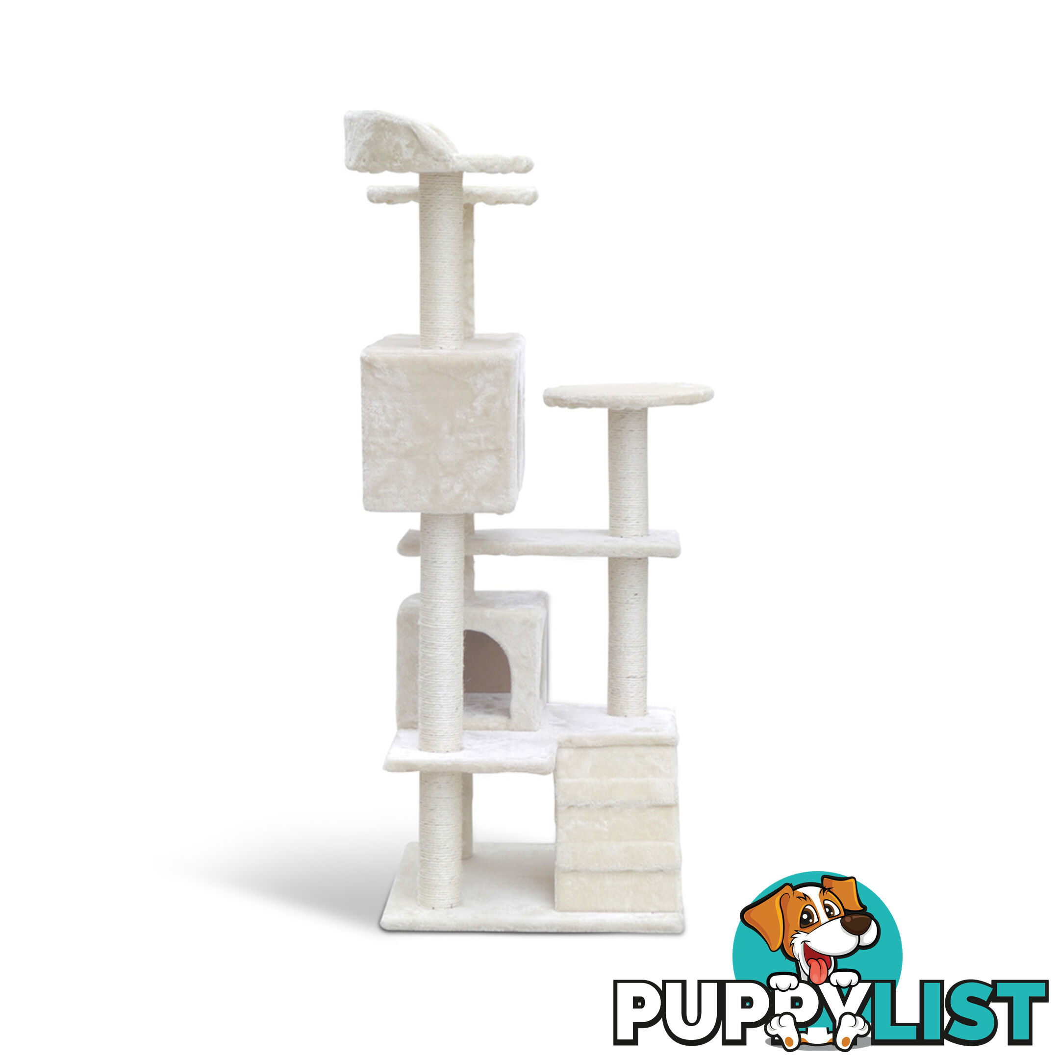 Cat Scratching Post  Tree House Condo 134cm Beige