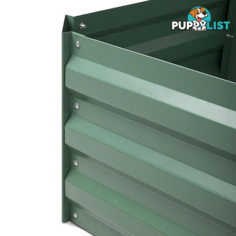 Galvanised Raised Garden Bed - 150 x 90 x 30cm - Green