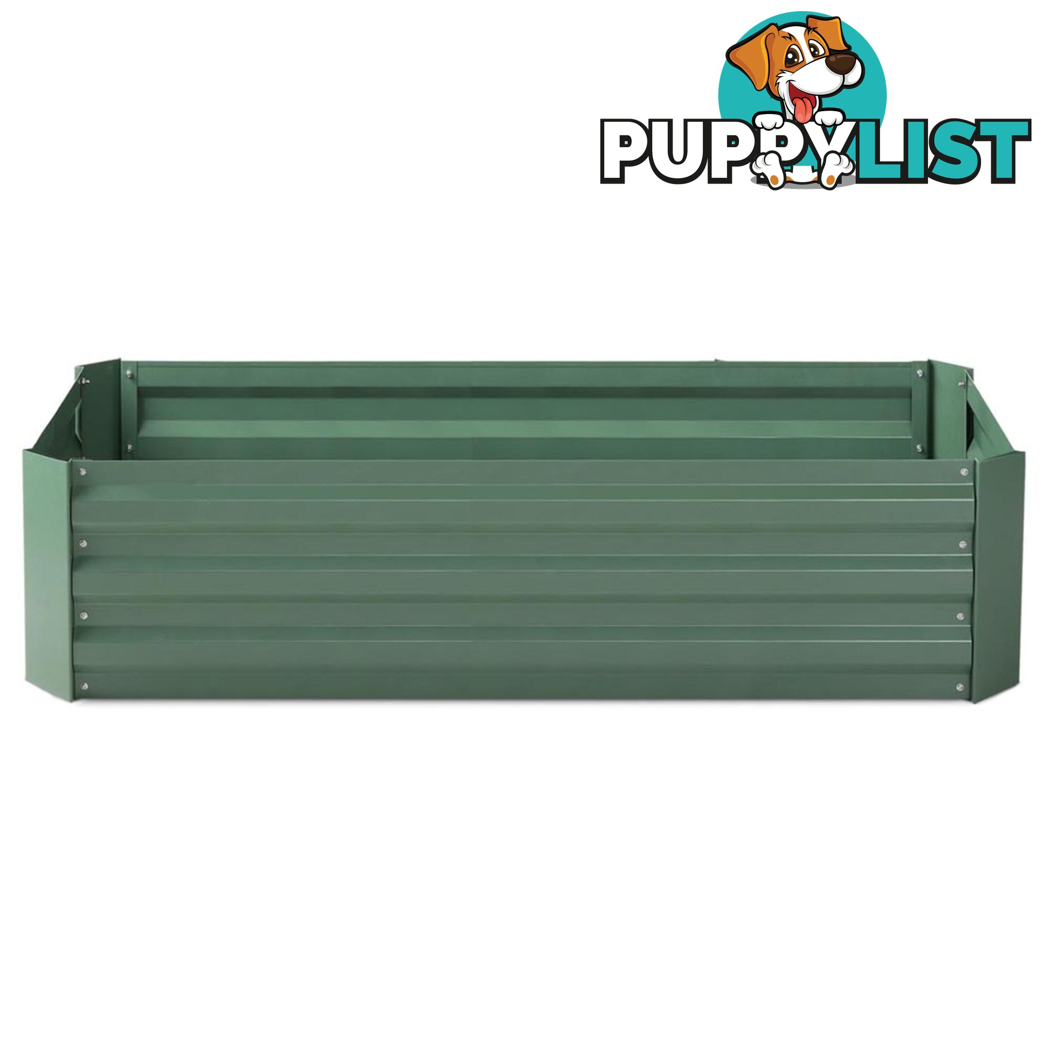 Galvanised Raised Garden Bed - 150 x 90 x 30cm - Green