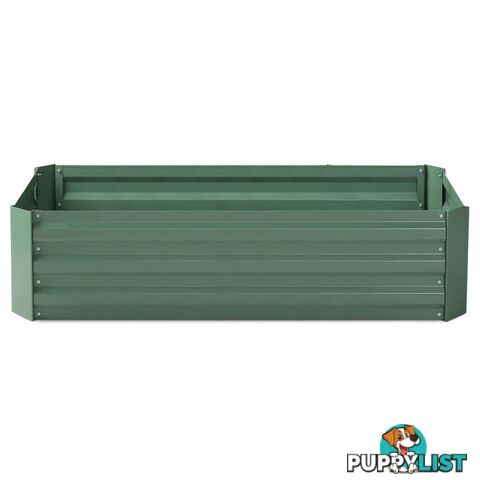 Galvanised Raised Garden Bed - 150 x 90 x 30cm - Green