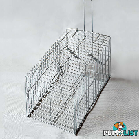 Set of 4 Humane Animal Trap Cage 29 x 15 x 15cm Silver