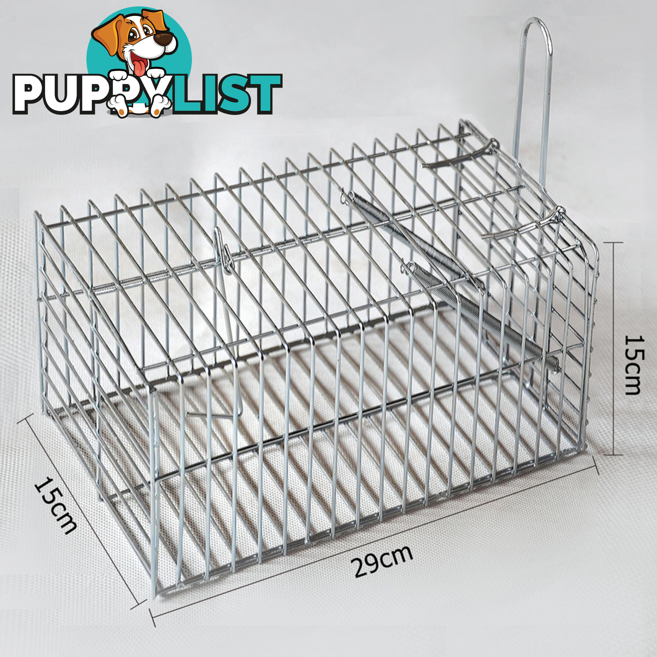 Set of 4 Humane Animal Trap Cage 29 x 15 x 15cm Silver