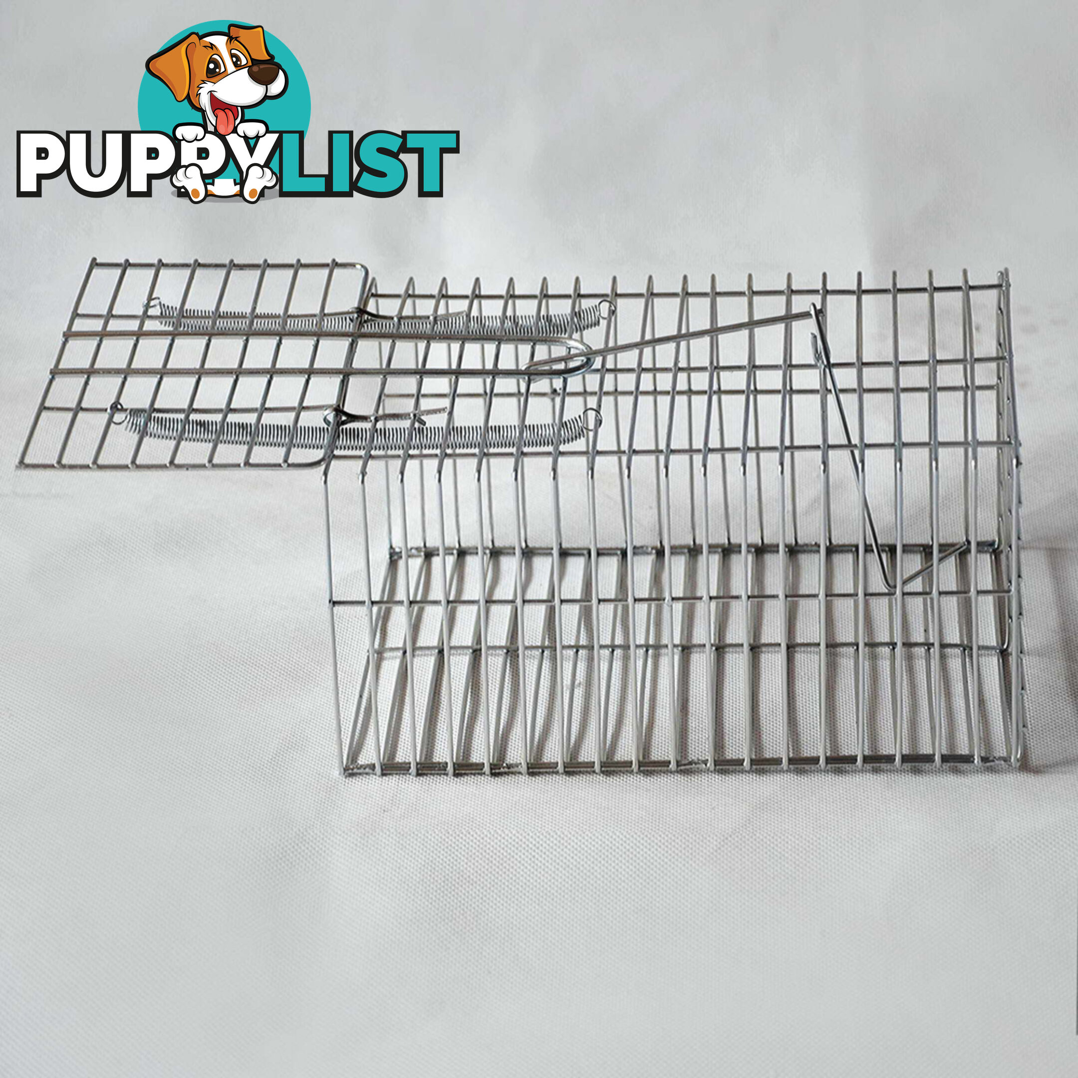 Set of 4 Humane Animal Trap Cage 29 x 15 x 15cm Silver