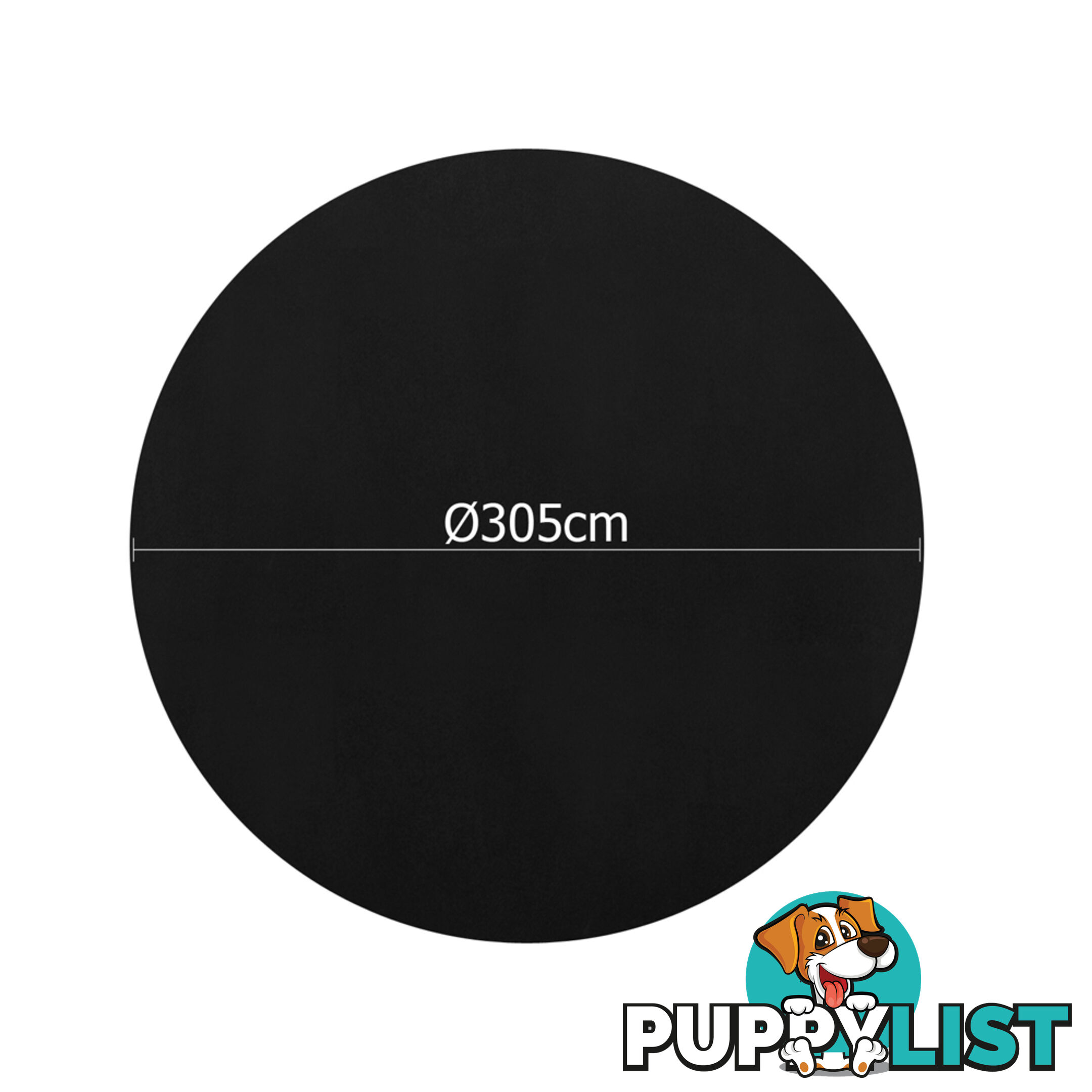 4 Pcs Wedding Table Cloth Round 305cm Black