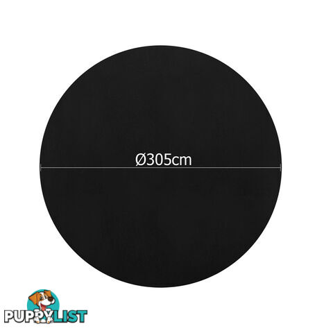 4 Pcs Wedding Table Cloth Round 305cm Black