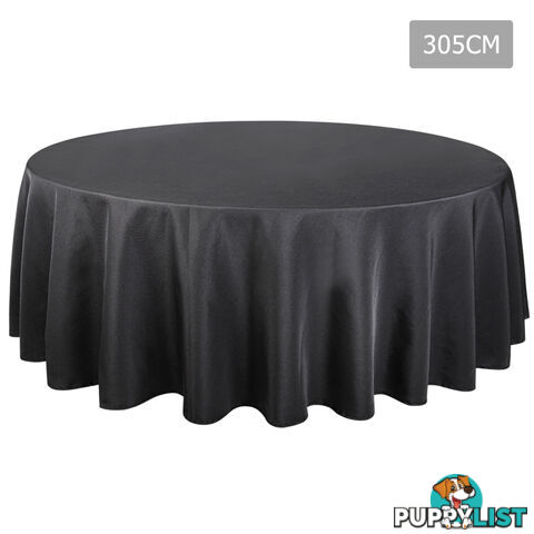 4 Pcs Wedding Table Cloth Round 305cm Black