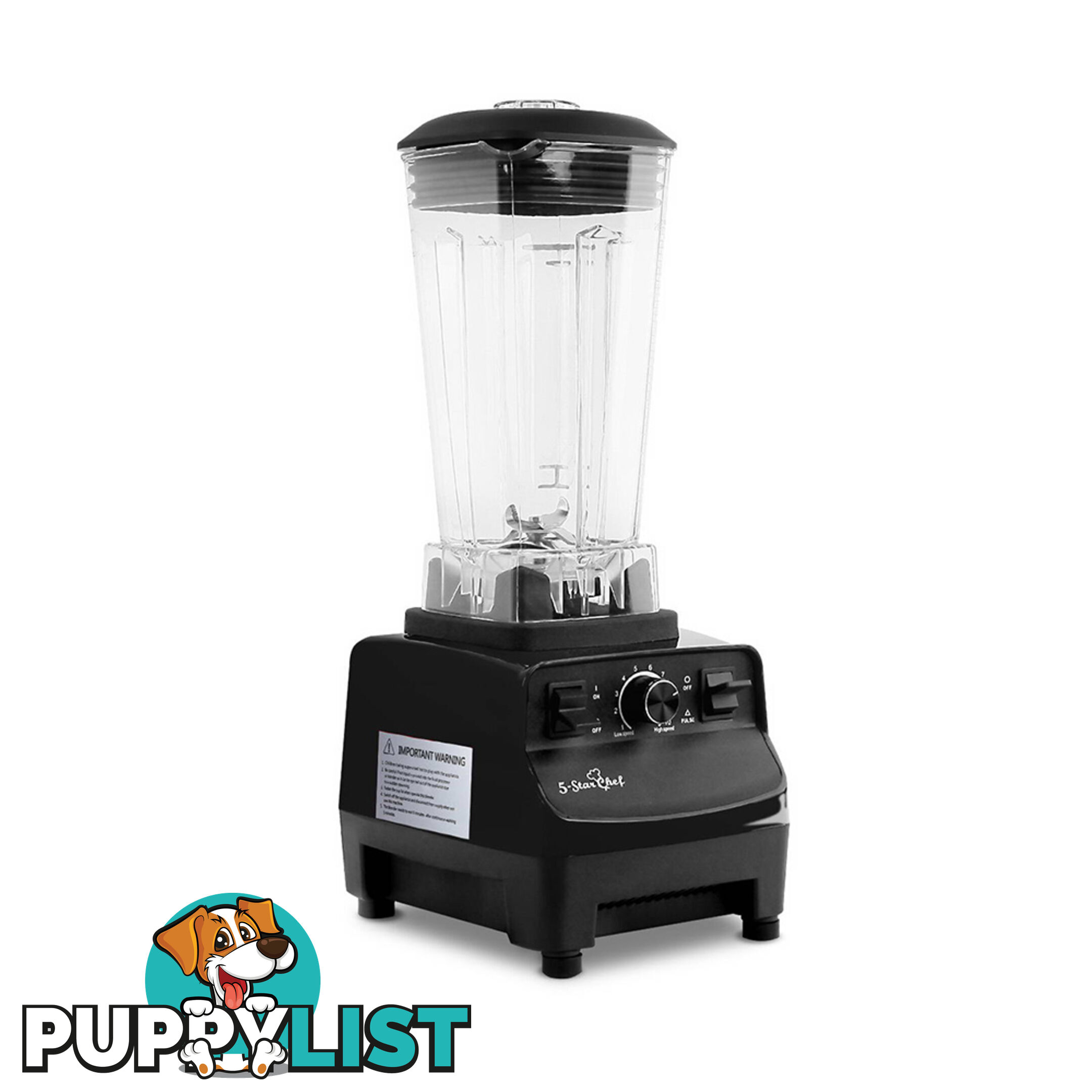 2-in-1 Food Processor & Blender 2L - Black