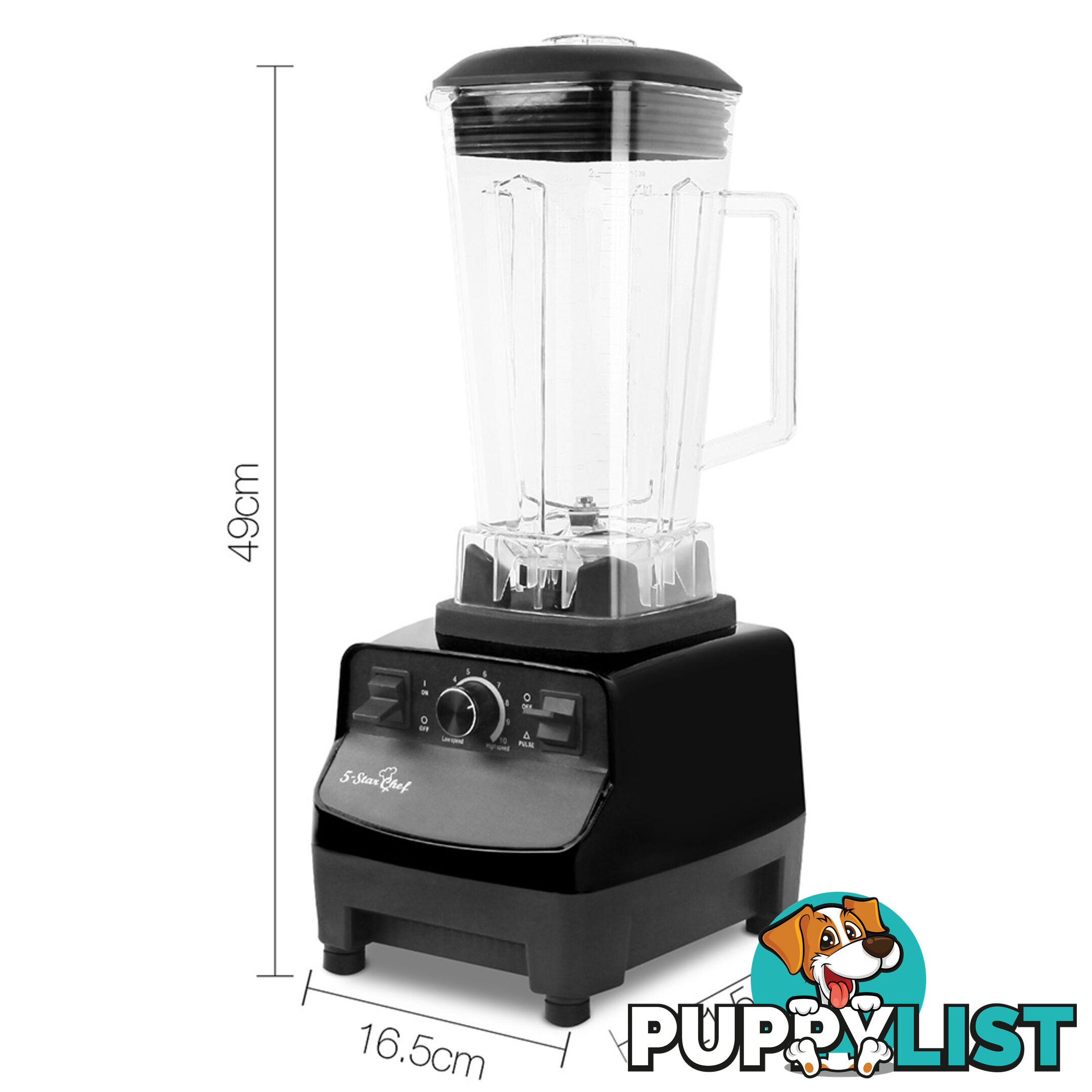 2-in-1 Food Processor & Blender 2L - Black