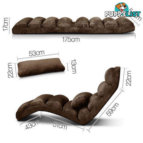 Lounge Sofa Chair - 75 Adjustable Angles _ Brown