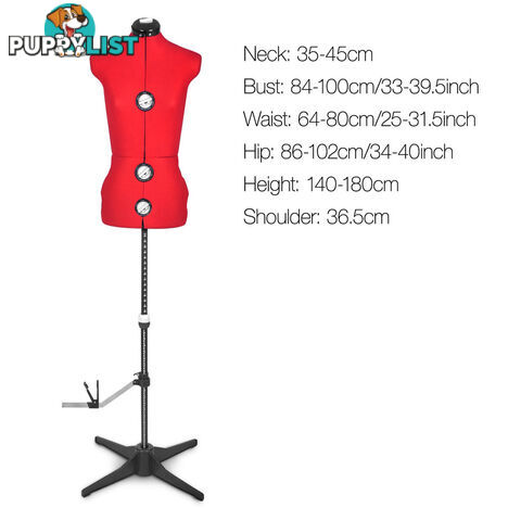 Adjustable Dressmaking Mannequin SZ8-14 - Red