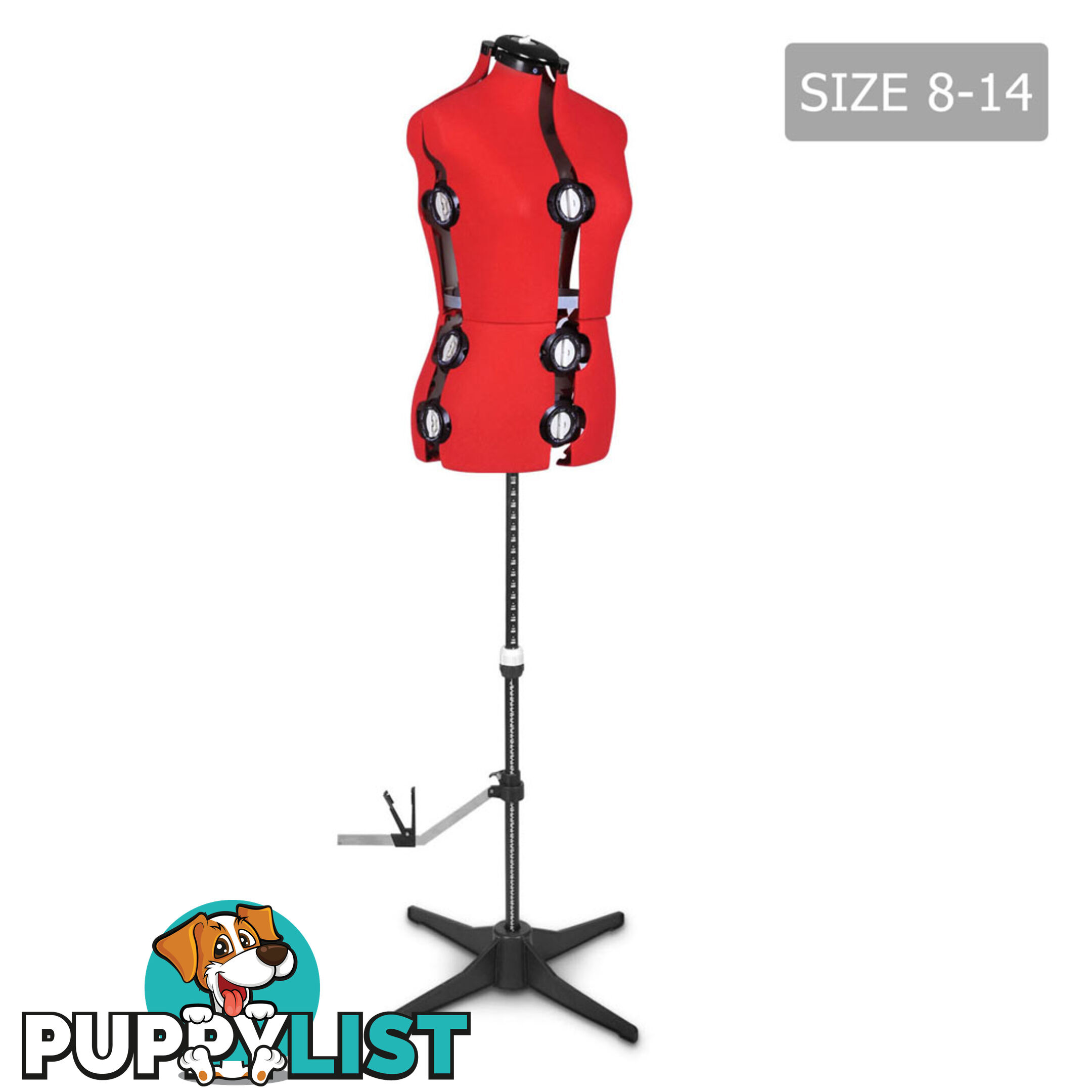 Adjustable Dressmaking Mannequin SZ8-14 - Red