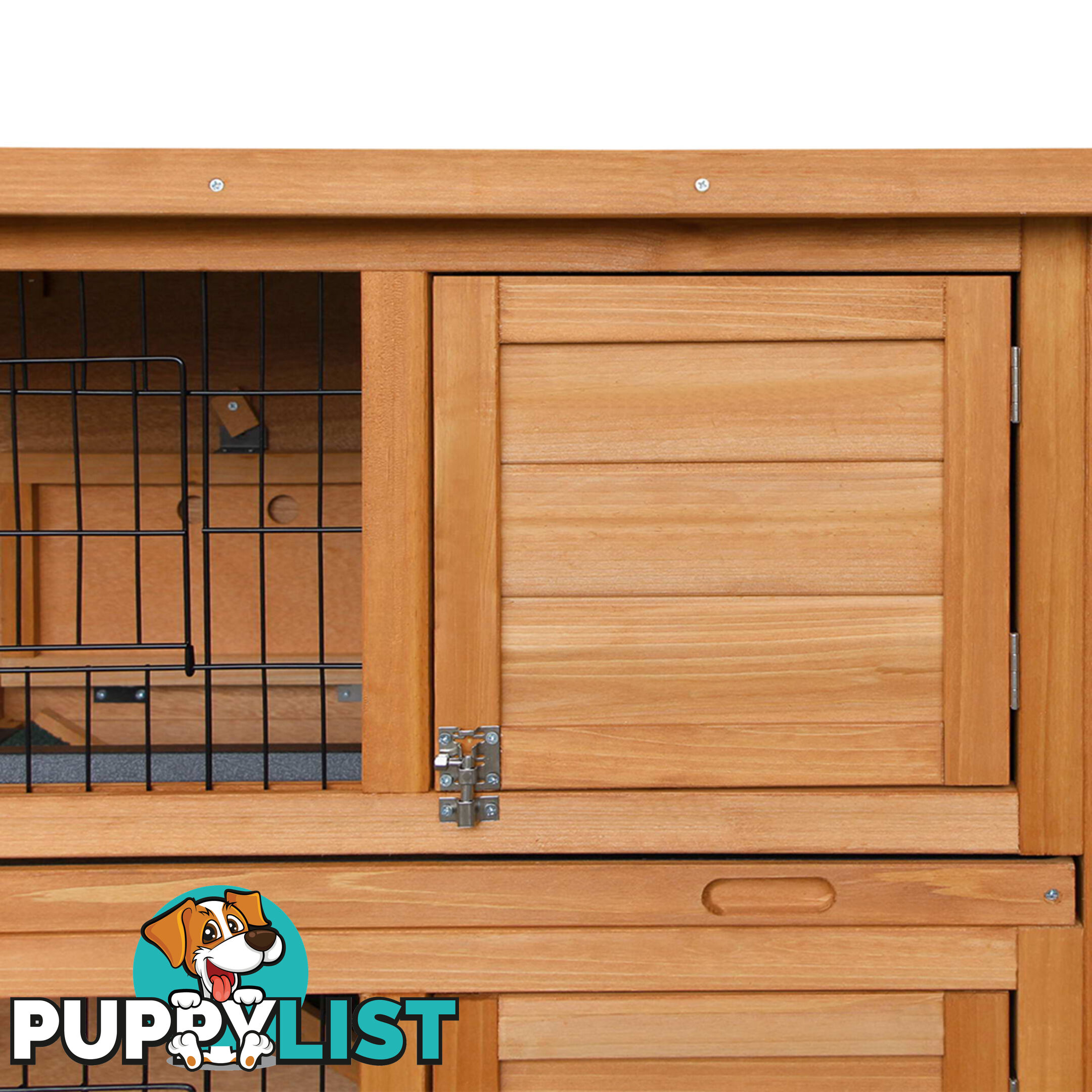 Double Storey Rabbit Hutch with Foldable Ramp