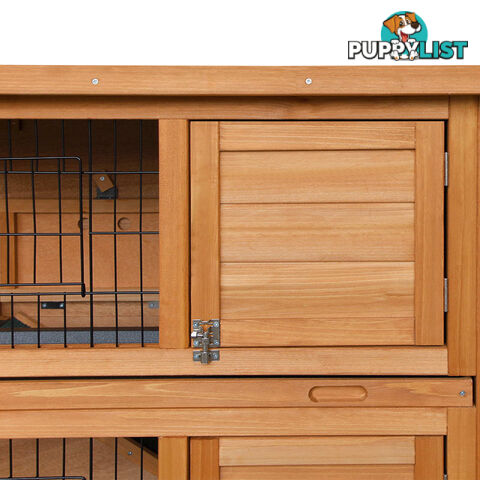 Double Storey Rabbit Hutch with Foldable Ramp